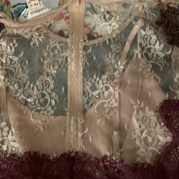 Sundance color block lace peplum top 6-8 fun for holiday season - Picture 7 of 8